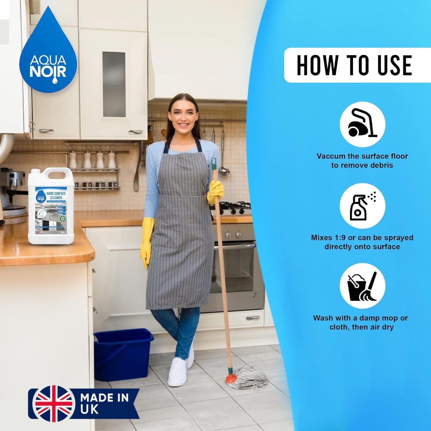 Aquanoir Hard Surface Cleaner 5L | Powerful Grease & Grime Remover