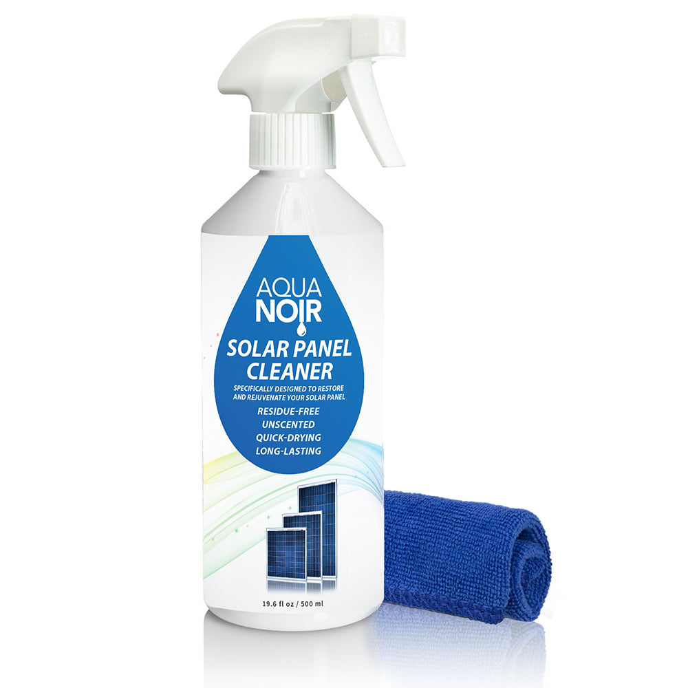 AQUANOIR Solar Panel Cleaner Spray 500ml | Removes Dirt, Dust & Grime