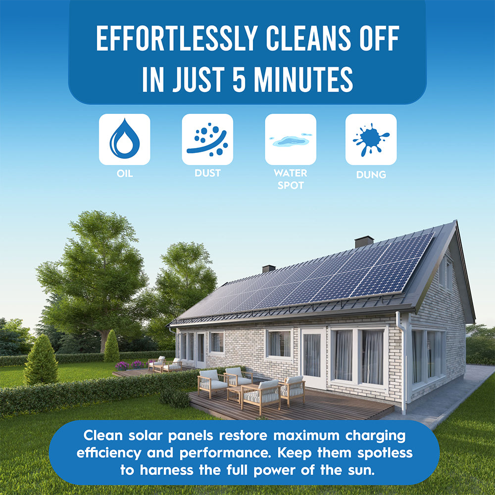 AQUANOIR Solar Panel Cleaner Spray 500ml | Removes Dirt, Dust & Grime