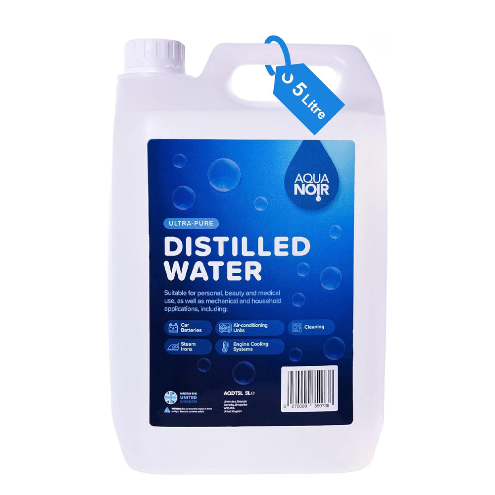 AQUANOIR Distilled Water 5L | For Irons, CPAP & Car Batteries-Made in UK1
