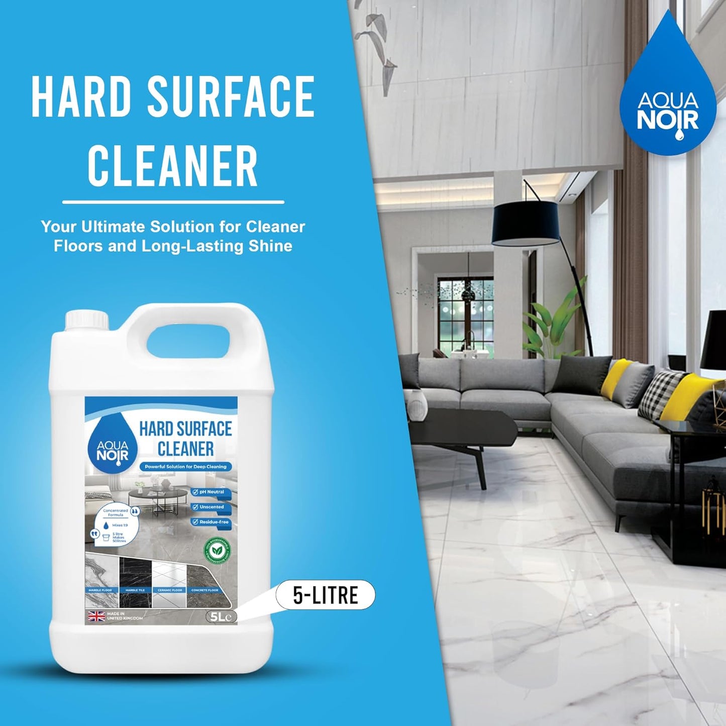 Aquanoir Hard Surface Cleaner 5L | Powerful Grease & Grime Remover