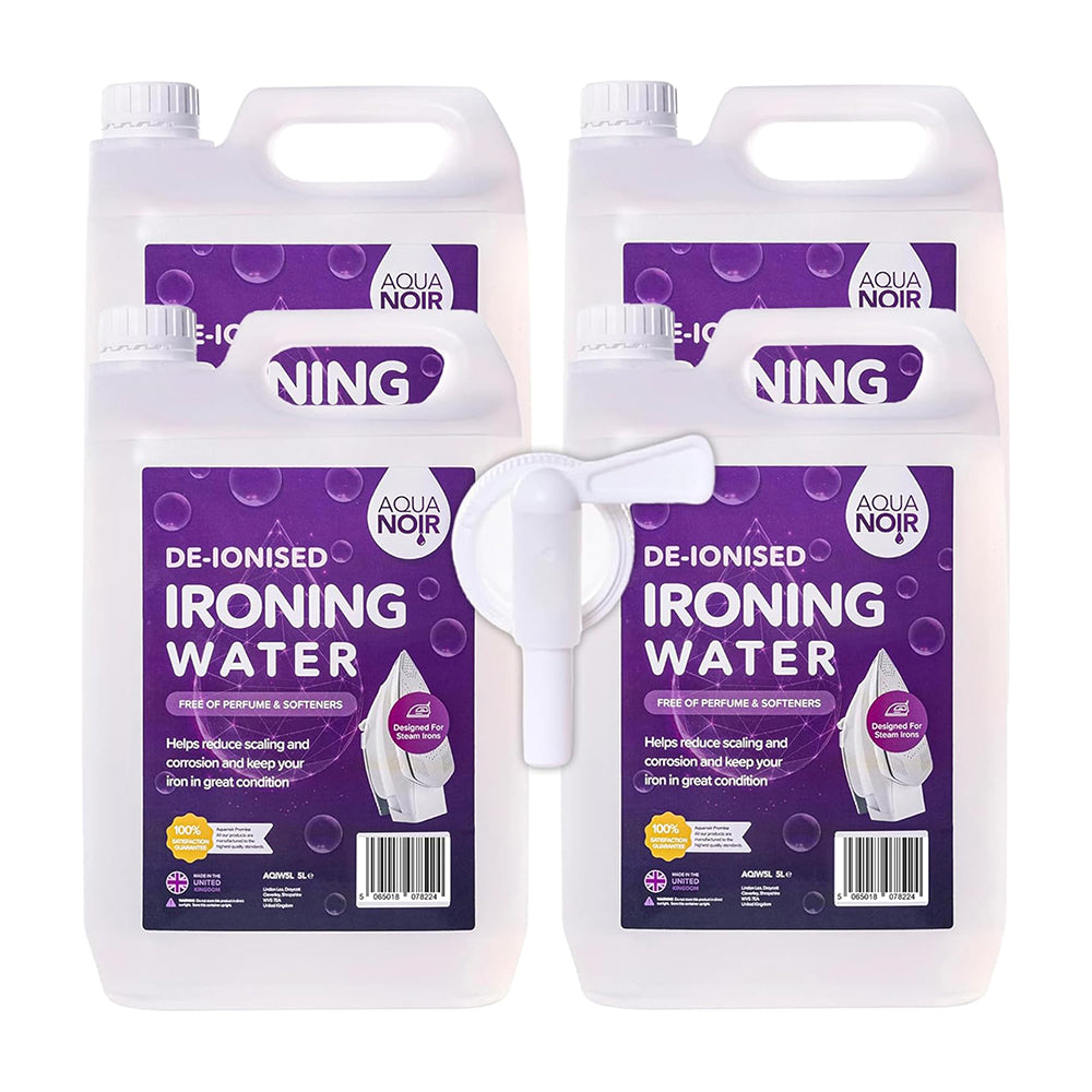 AQUANOIR Deionised Ironing Water | Perfume & Softener Free, Made in UK