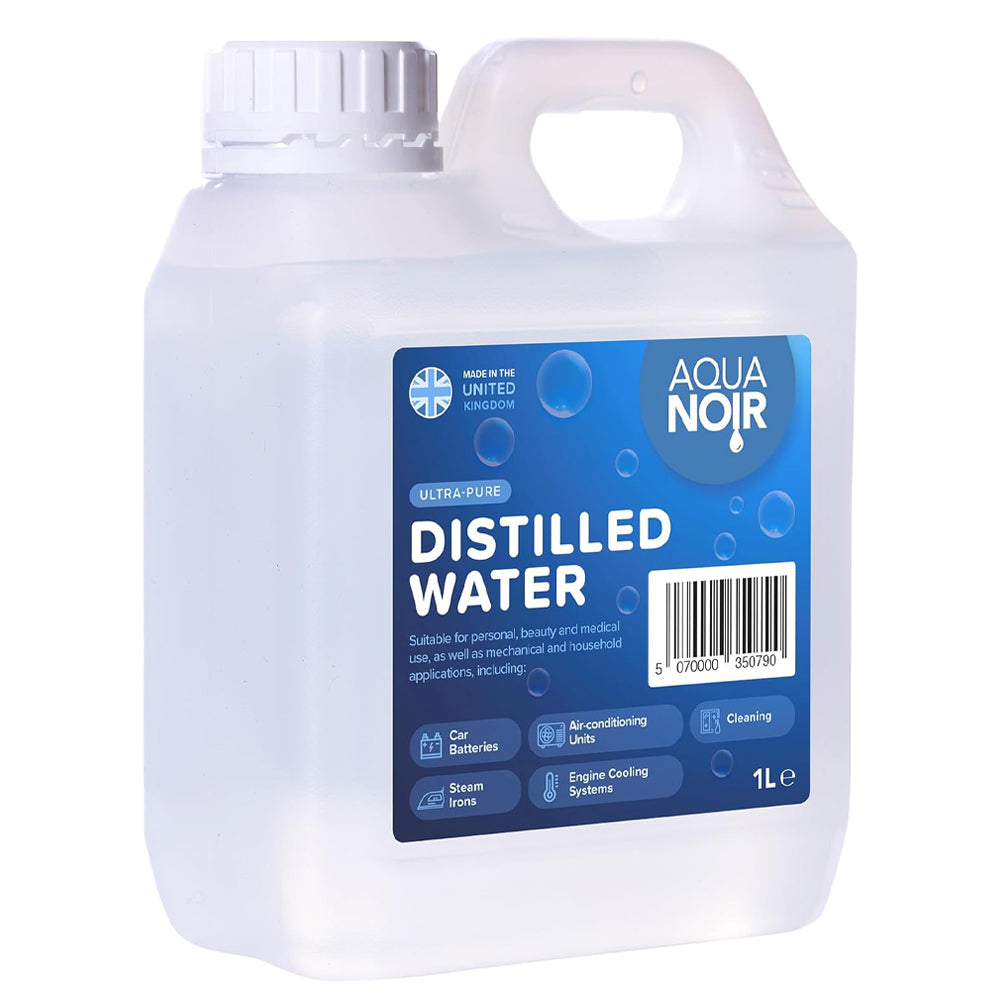 AQUANOIR Distilled Water 1L | For Irons, CPAP & Car Batteries-Made in UK